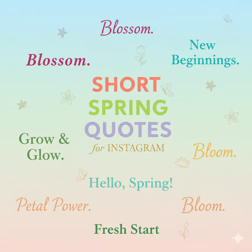 Short Spring Quotes for Instagram