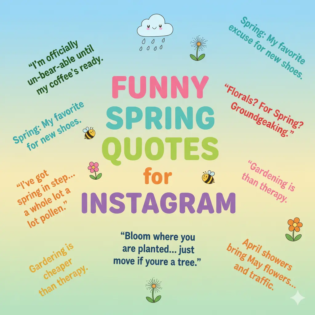 Funny Spring Quotes for Instagram