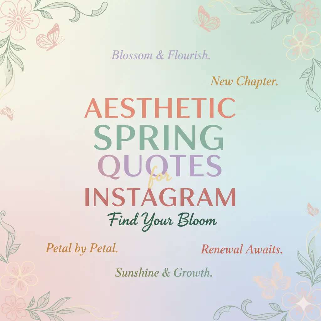 Aesthetic Spring Quotes for Instagram