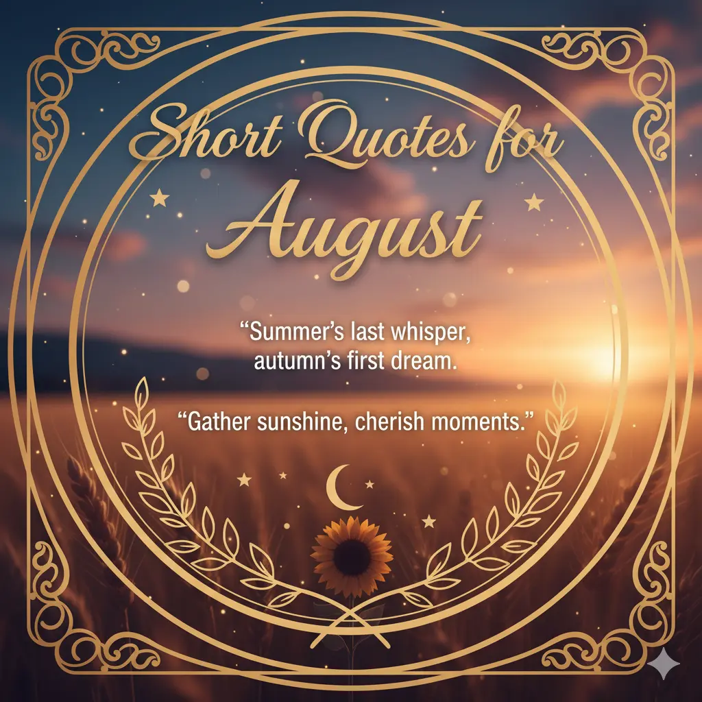 Short Quotes for August