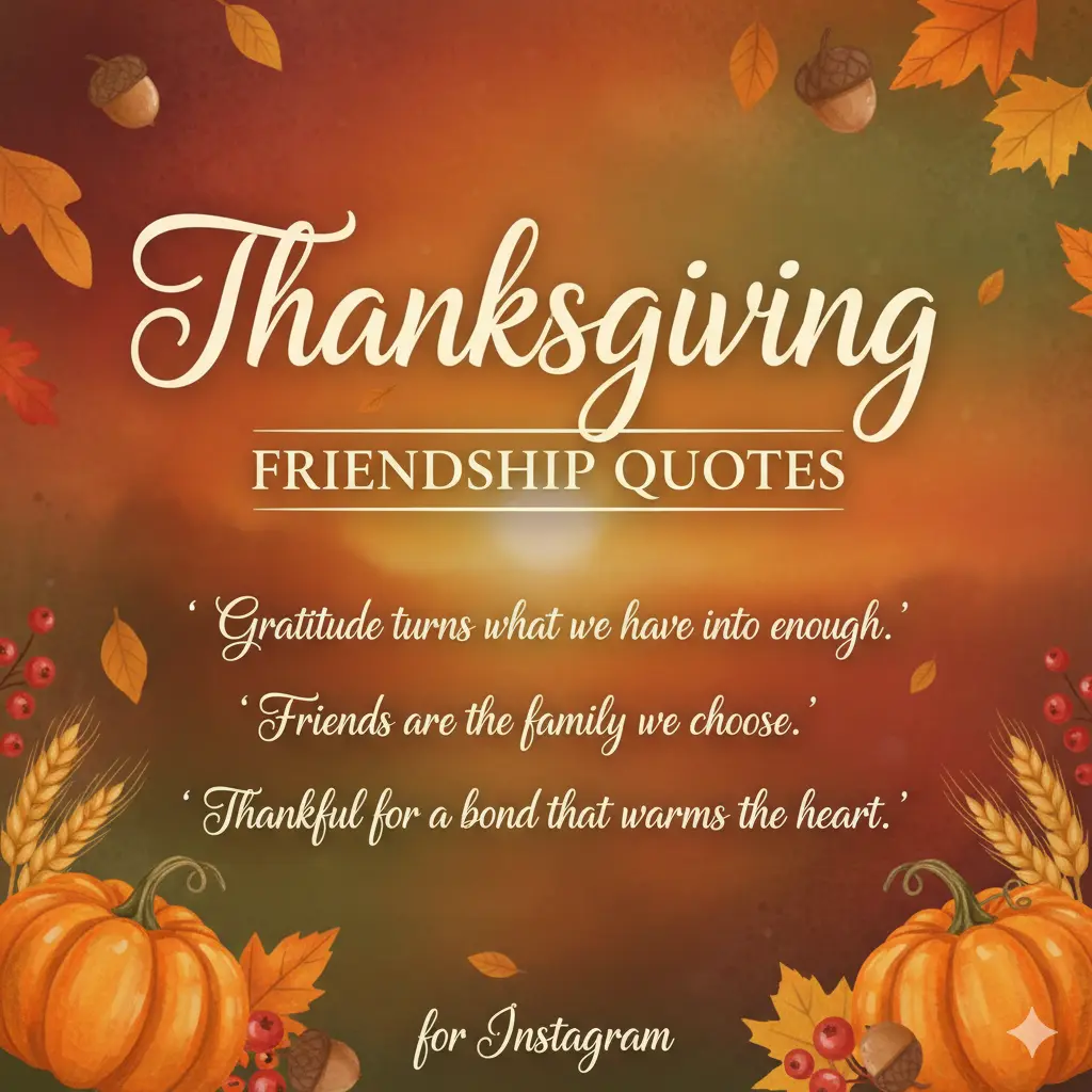 Thanksgiving Friendship Quotes for Instagram
