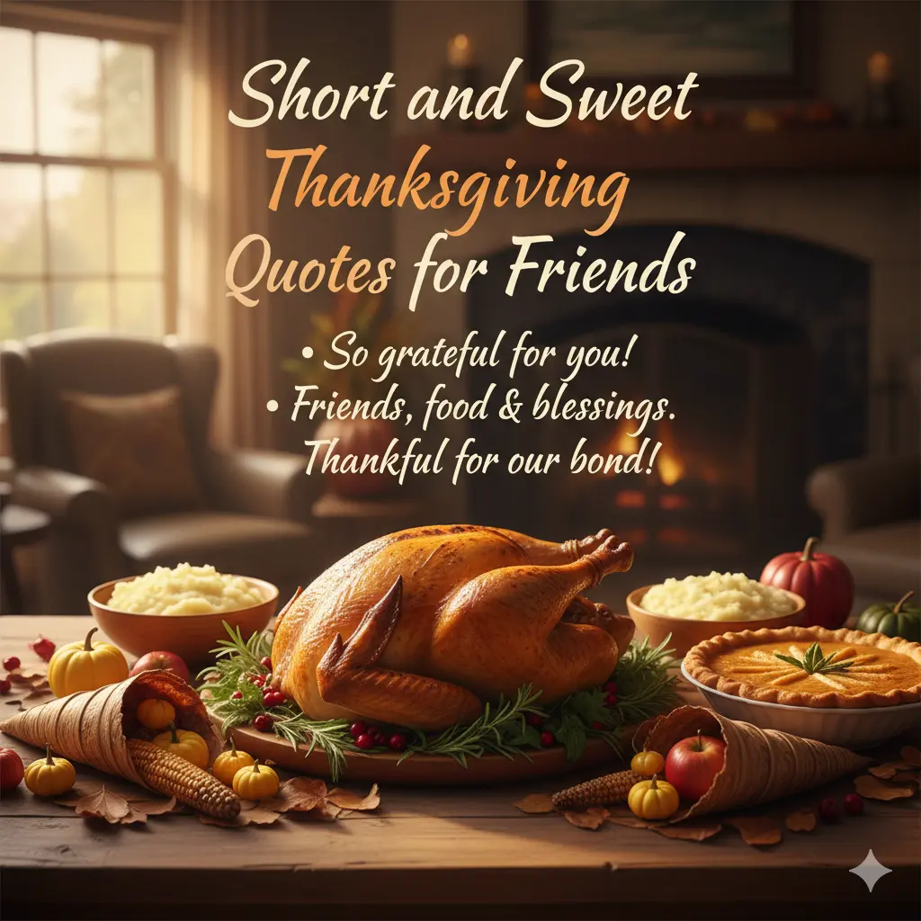 Short and Sweet Thanksgiving Quotes for Friends