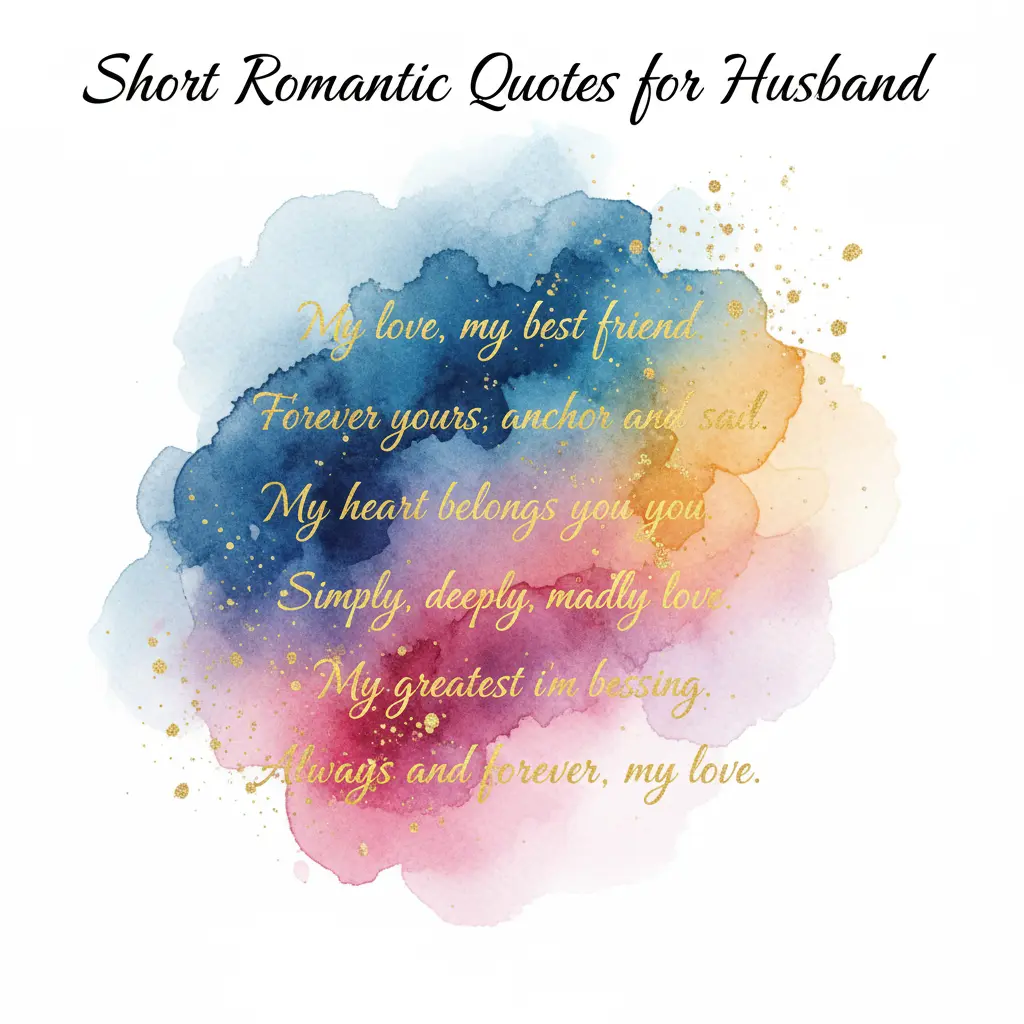 Short Romantic Quotes for Husband