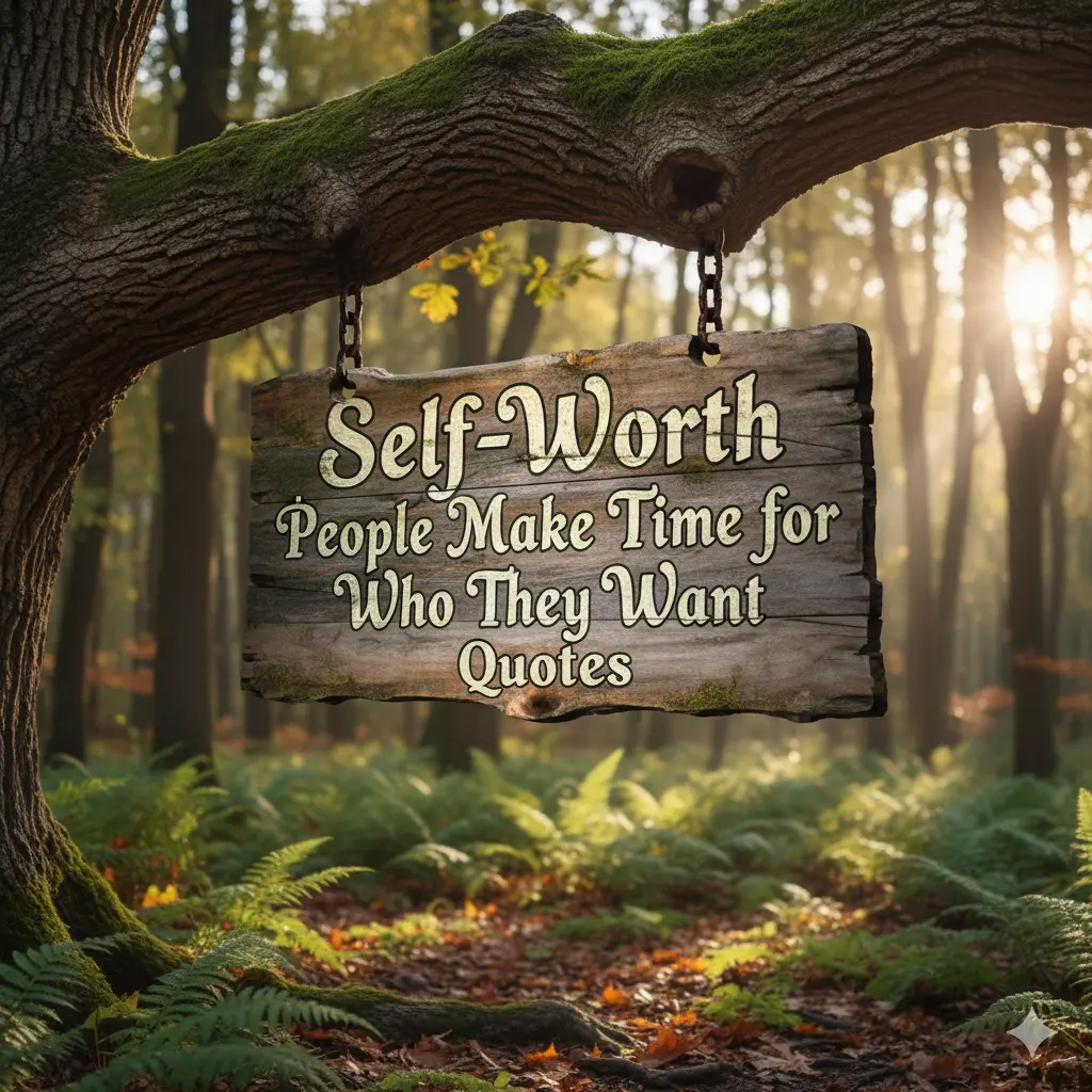 Self-Worth People Make Time for Who They Want Quotes