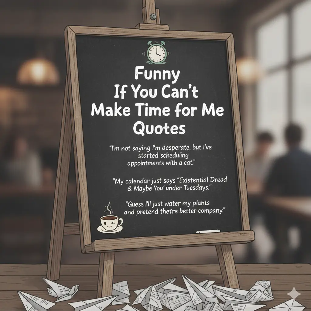 Funny If You Can’t Make Time for Me Quotes