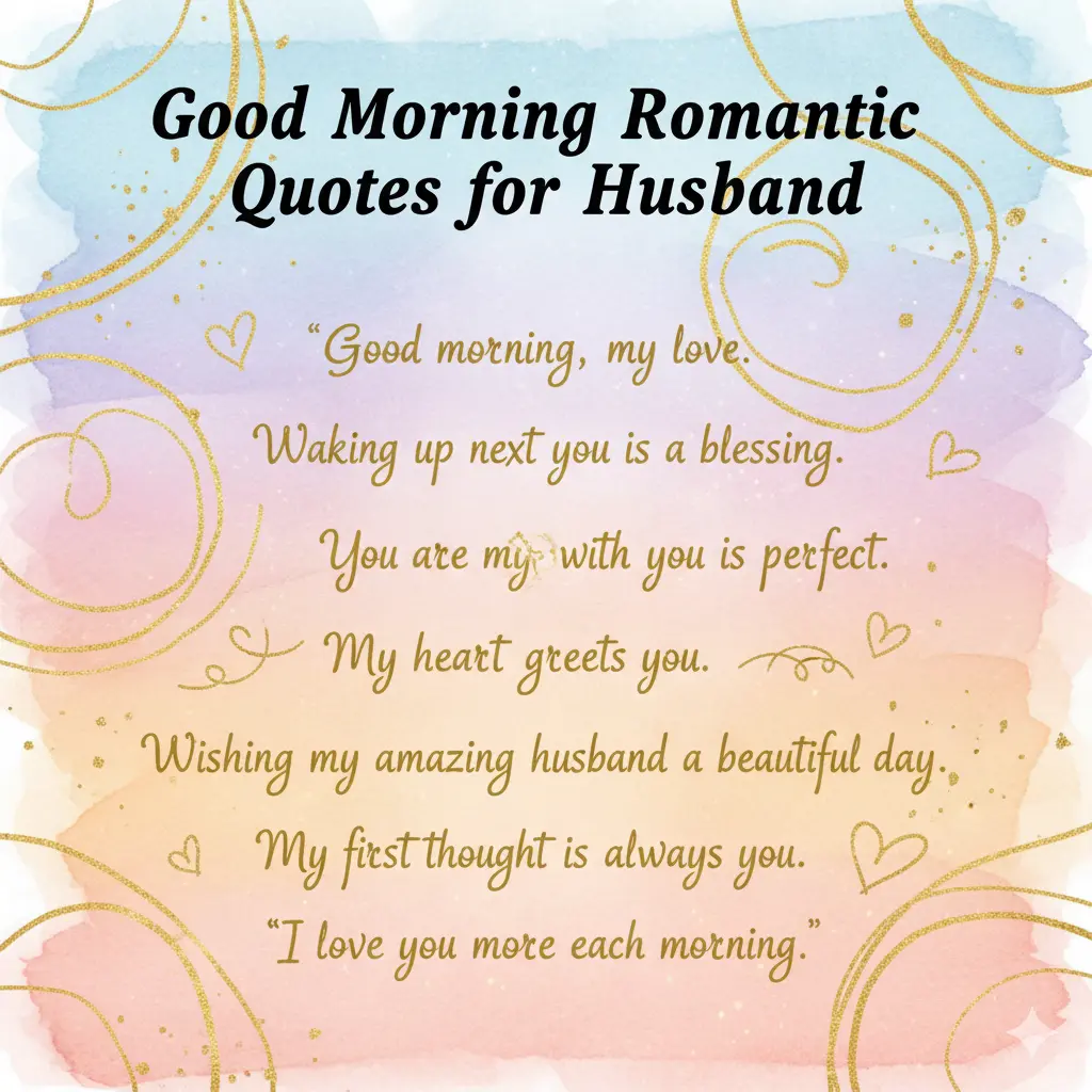 Good Morning Romantic Quotes for Husband