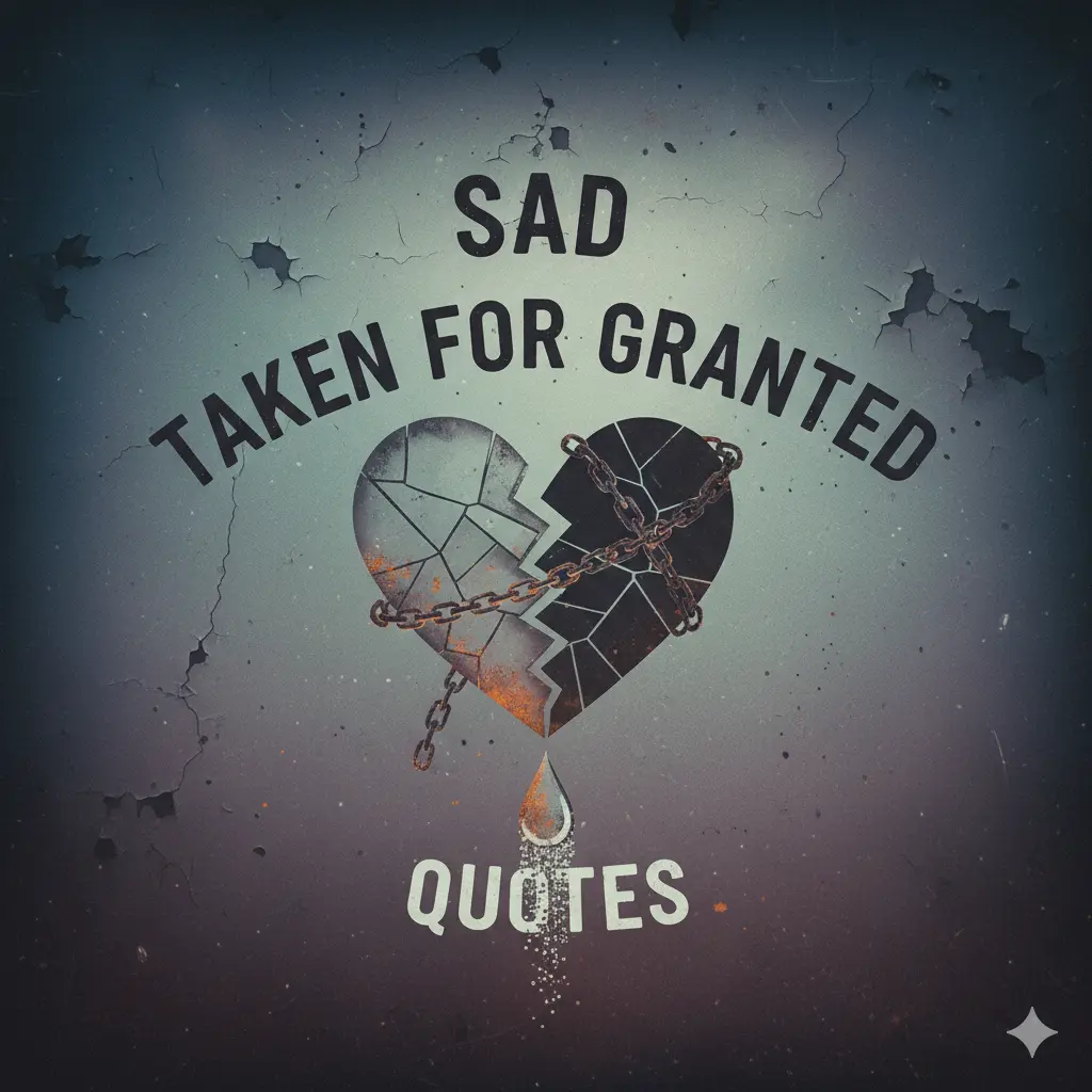 Sad Taken for Granted Quotes