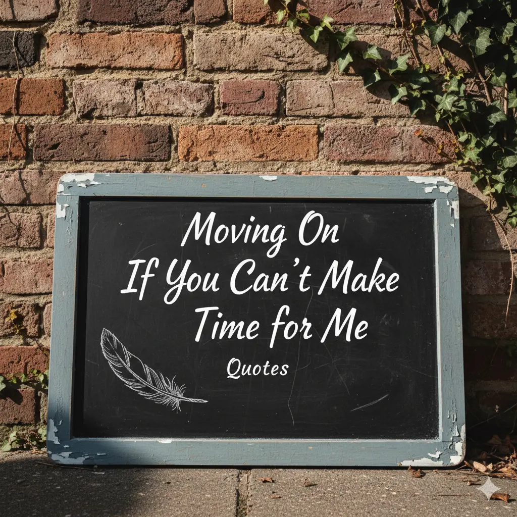 Moving On If You Can’t Make Time for Me Quotes