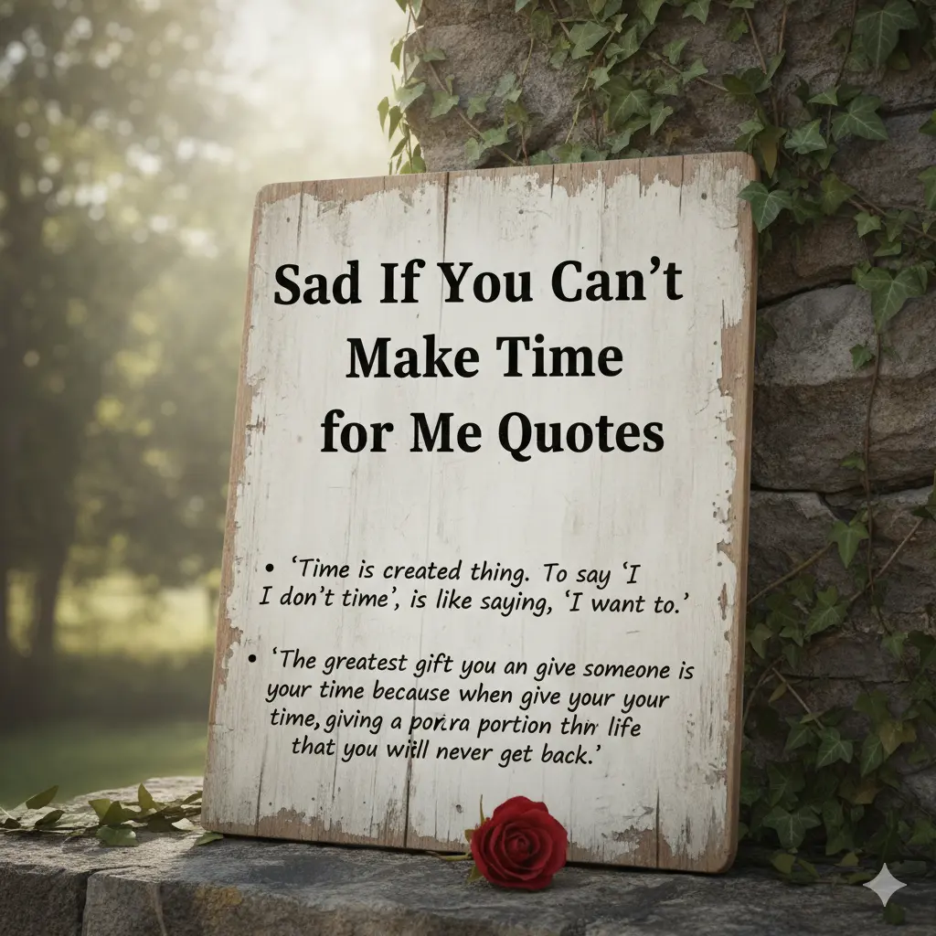 Sad If You Can’t Make Time for Me Quotes