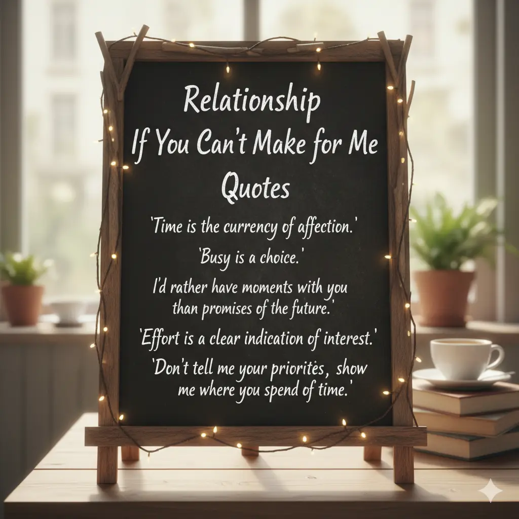 Relationship If You Can’t Make Time for Me Quotes