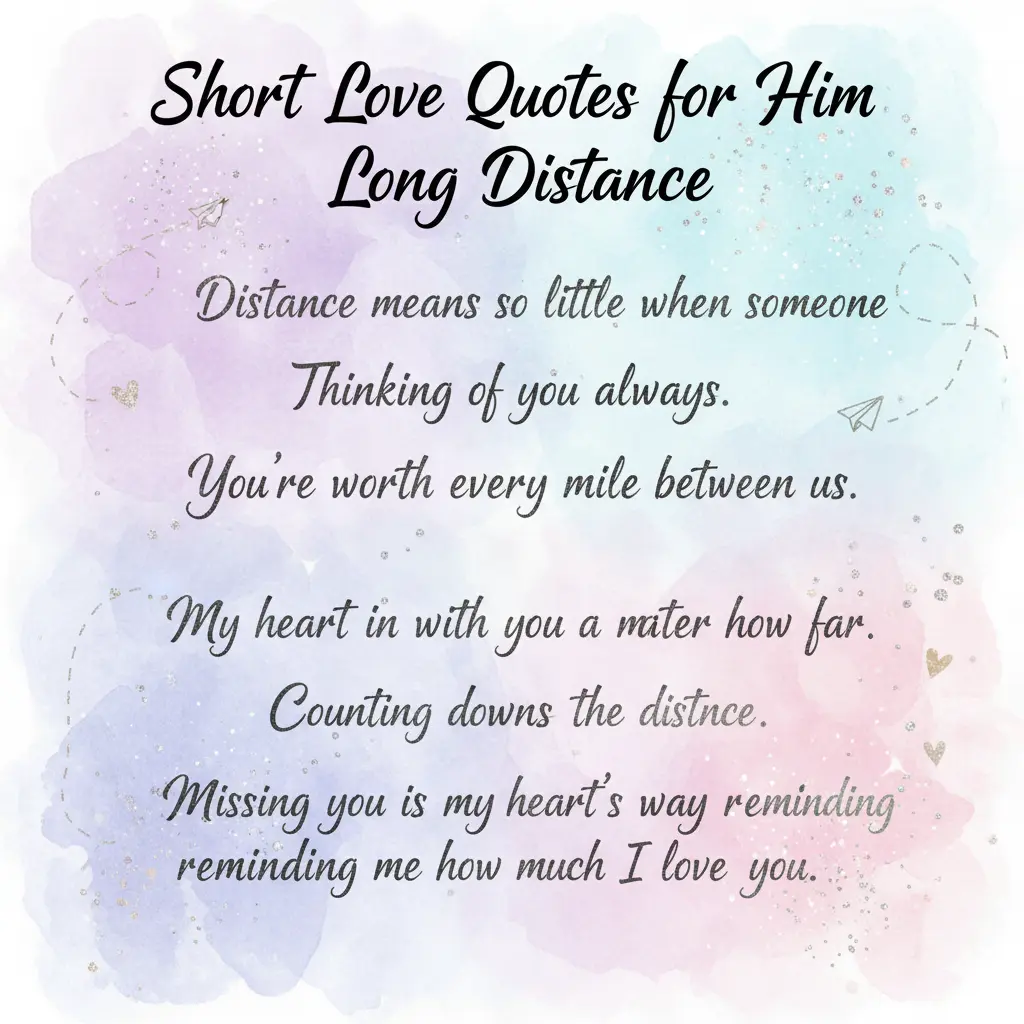 Short Love Quotes for Him Long Distance