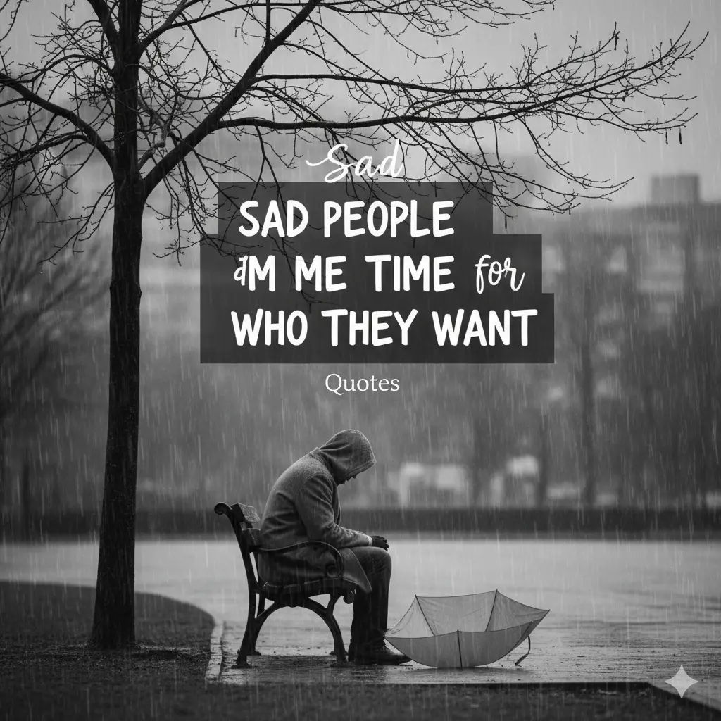 Sad People Make Time for Who They Want Quotes
