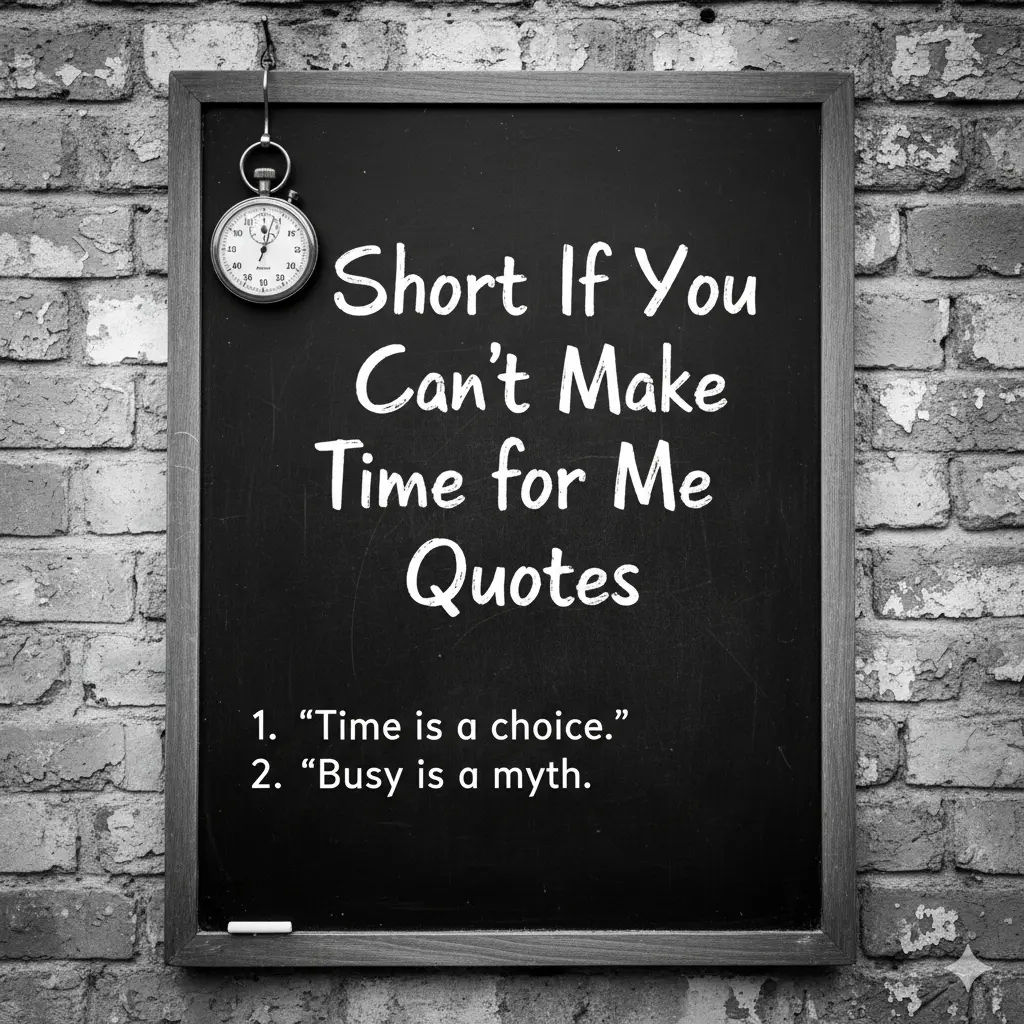 Short If You Can’t Make Time for Me Quotes