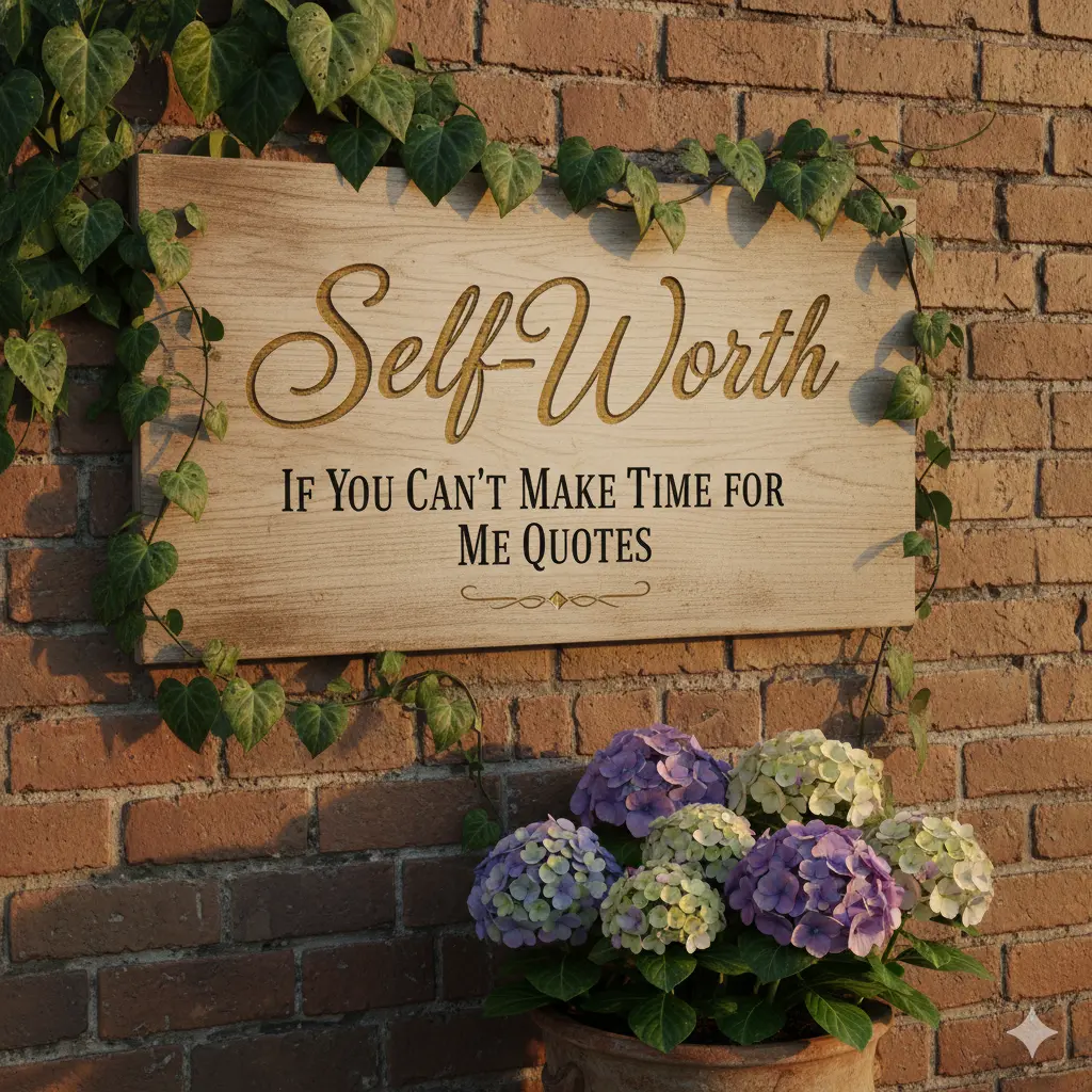 Self-Worth If You Can’t Make Time for Me Quotes