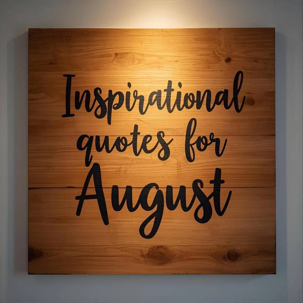 Inspirational Quotes for August