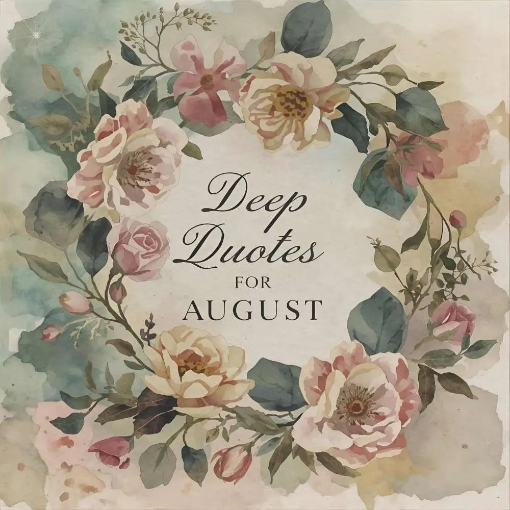 Deep Quotes for August