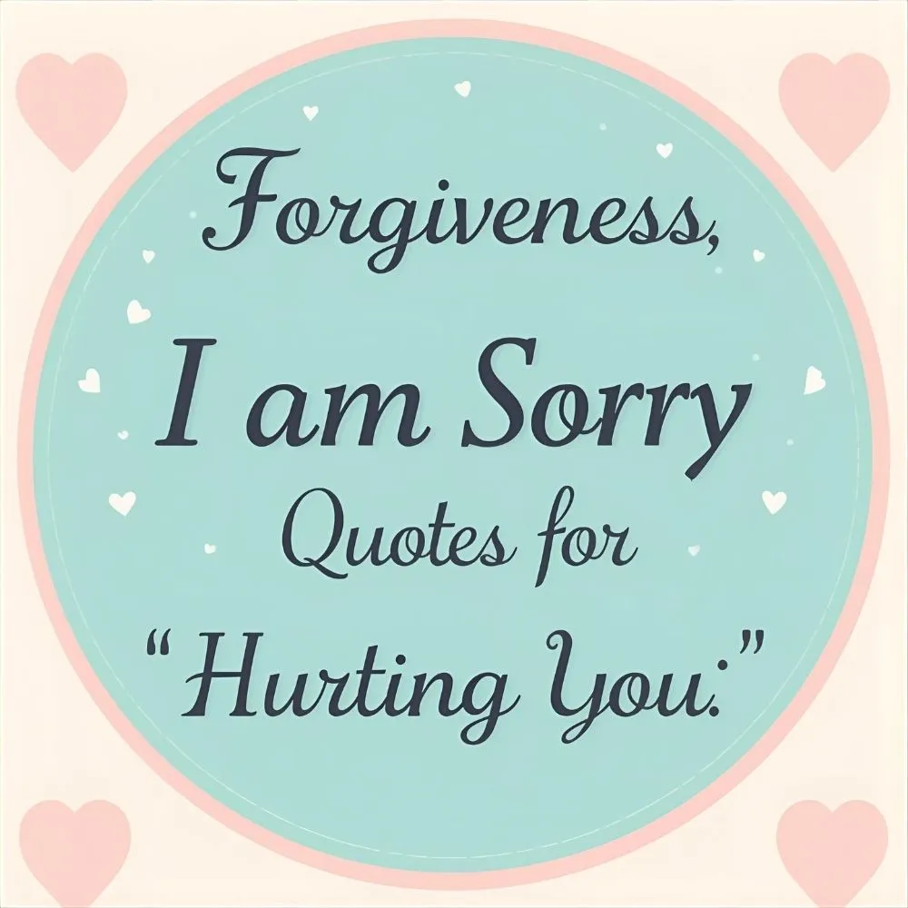 Forgiveness I Am Sorry Quotes for Hurting You