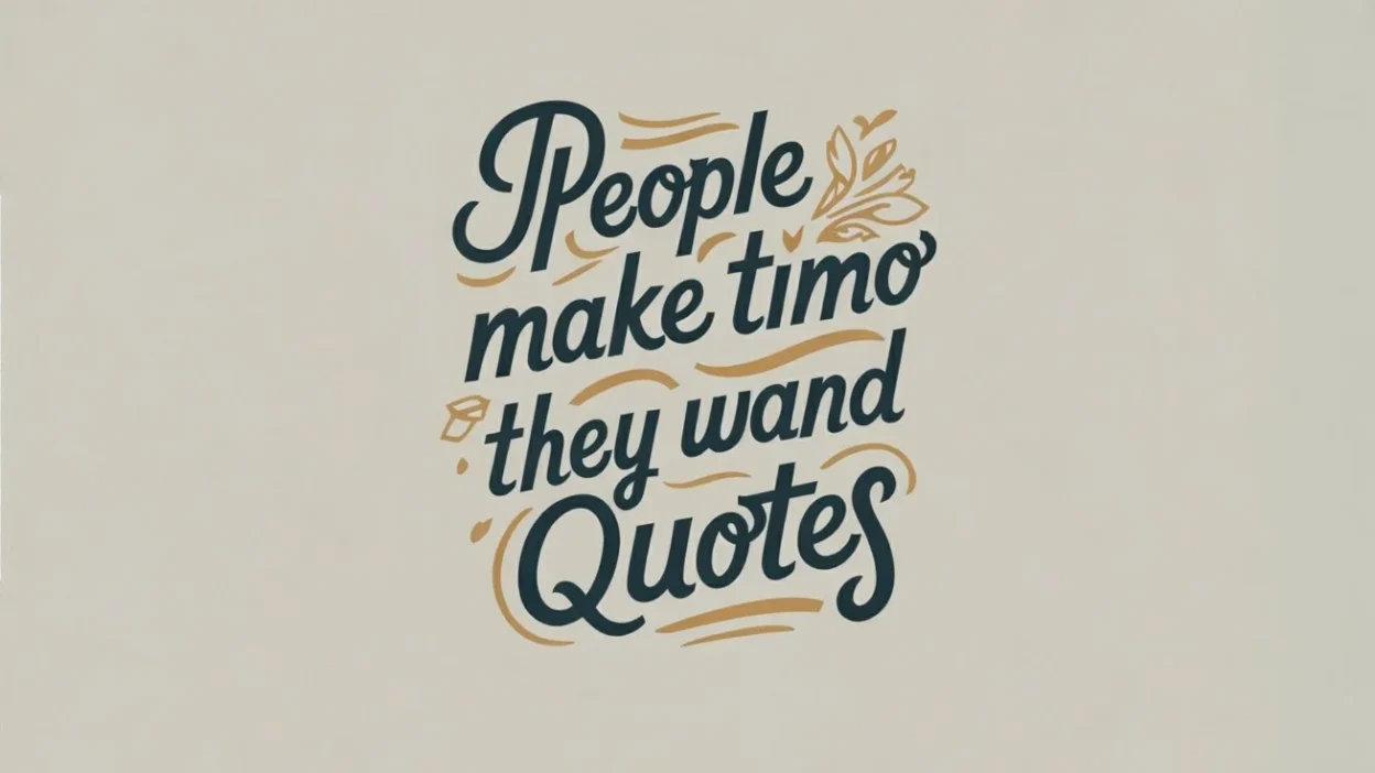 People Make Time for Who They Want Quotes