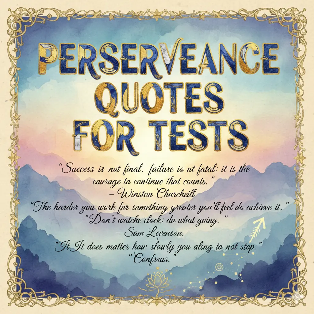 Perseverance Quotes for Tests