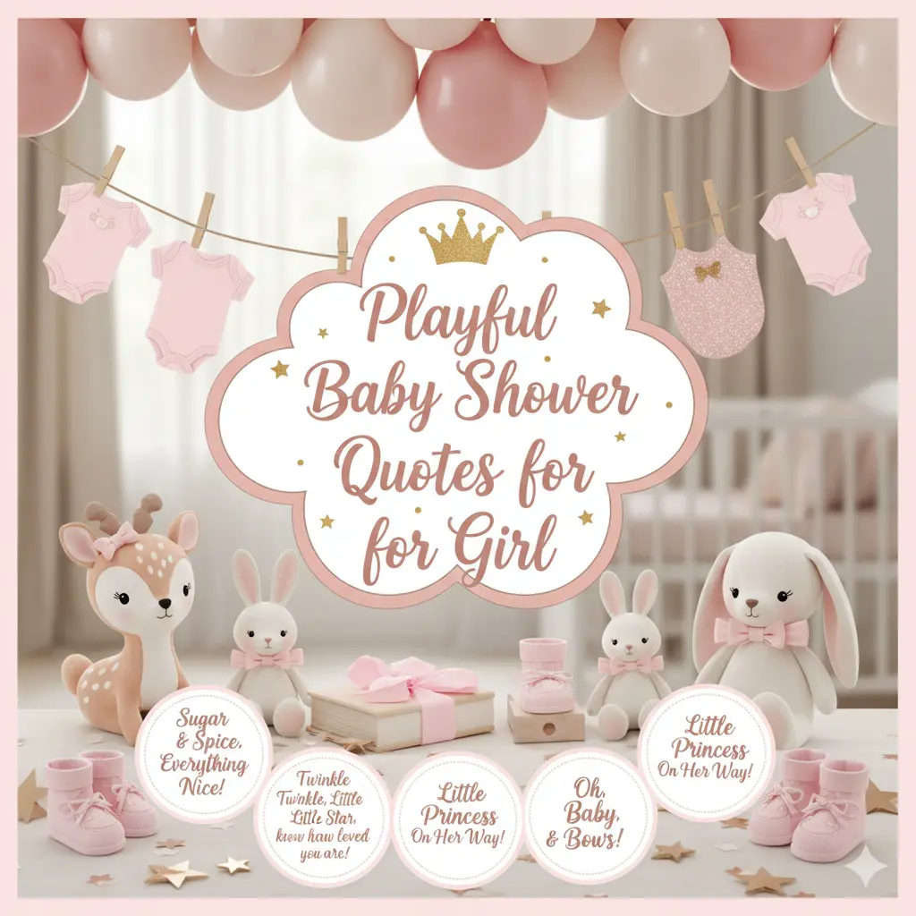 Playful Baby Shower Quotes for Girl