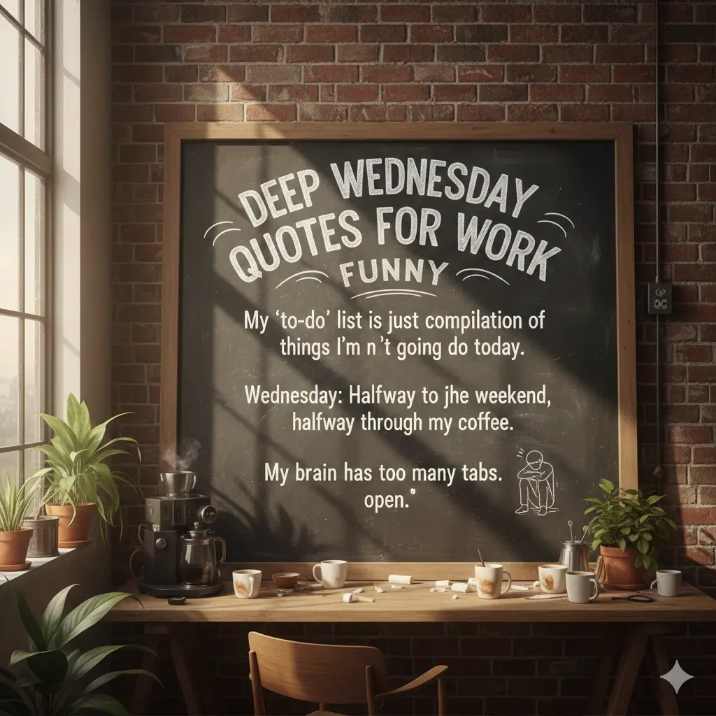 Deep Wednesday Quotes for Work Funny
