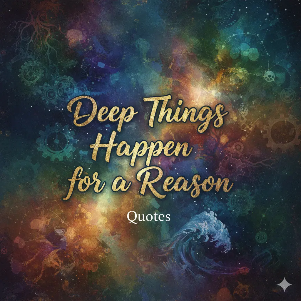 Deep Things Happen for a Reason Quotes