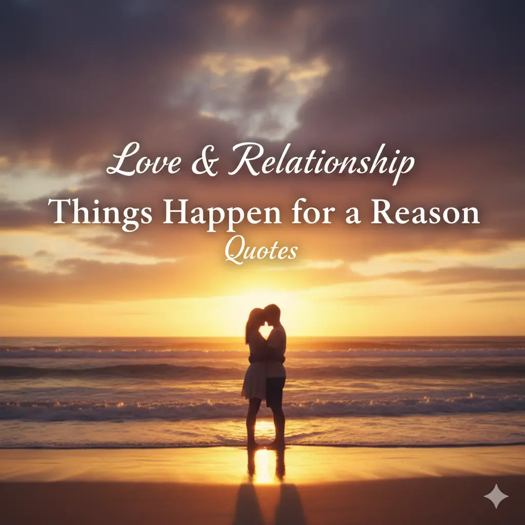 Love & Relationship Things Happen for a Reason Quotes