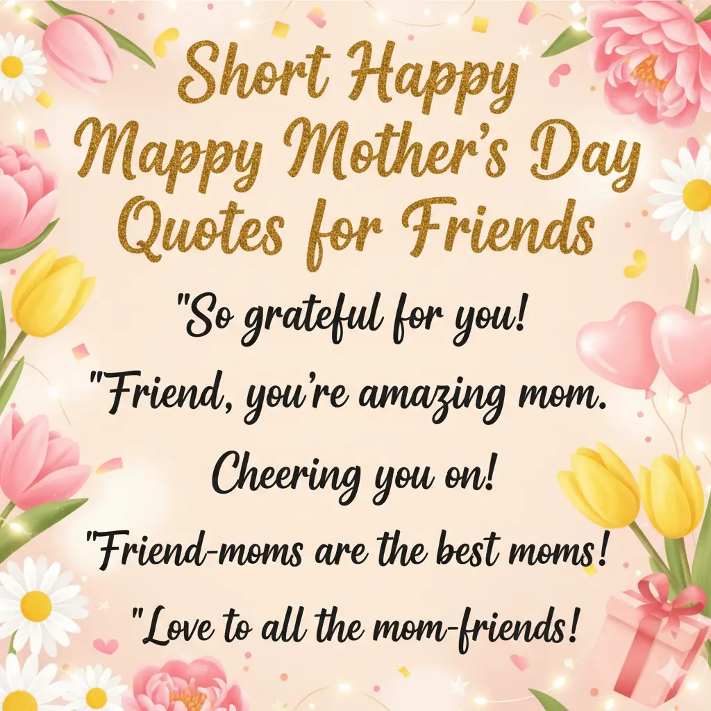 Short Happy Mother’s Day Quotes for Friends