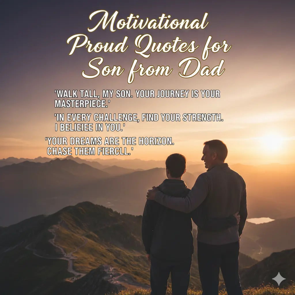 Motivational Proud Quotes for Son from Dad 