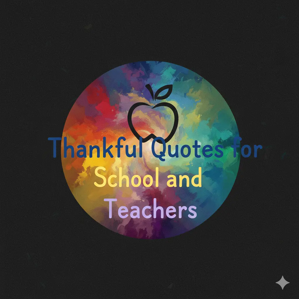 Thankful Quotes for School and Teachers
