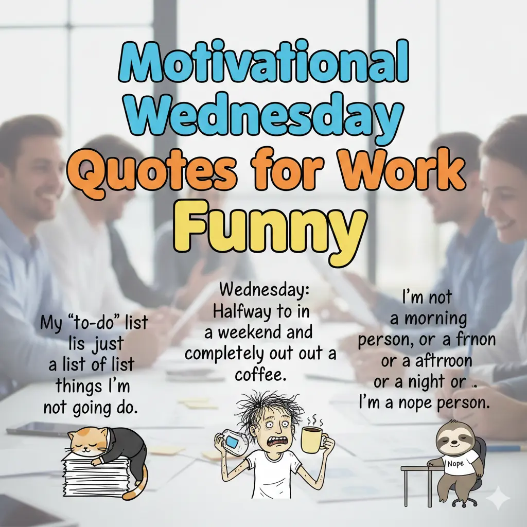 Motivational Wednesday Quotes for Work Funny