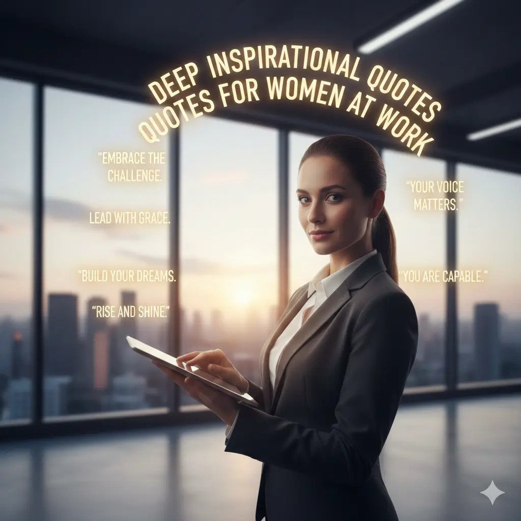 Deep Inspirational Quotes for Women at Work 