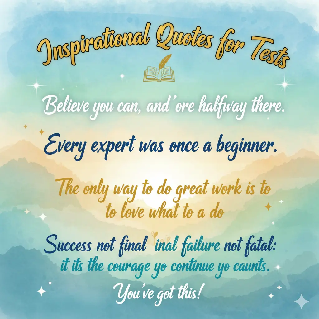 Inspirational Quotes for Tests