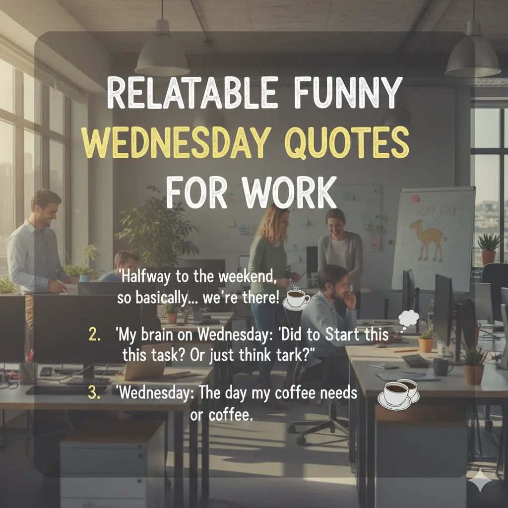 Relatable Funny Wednesday Quotes for Work