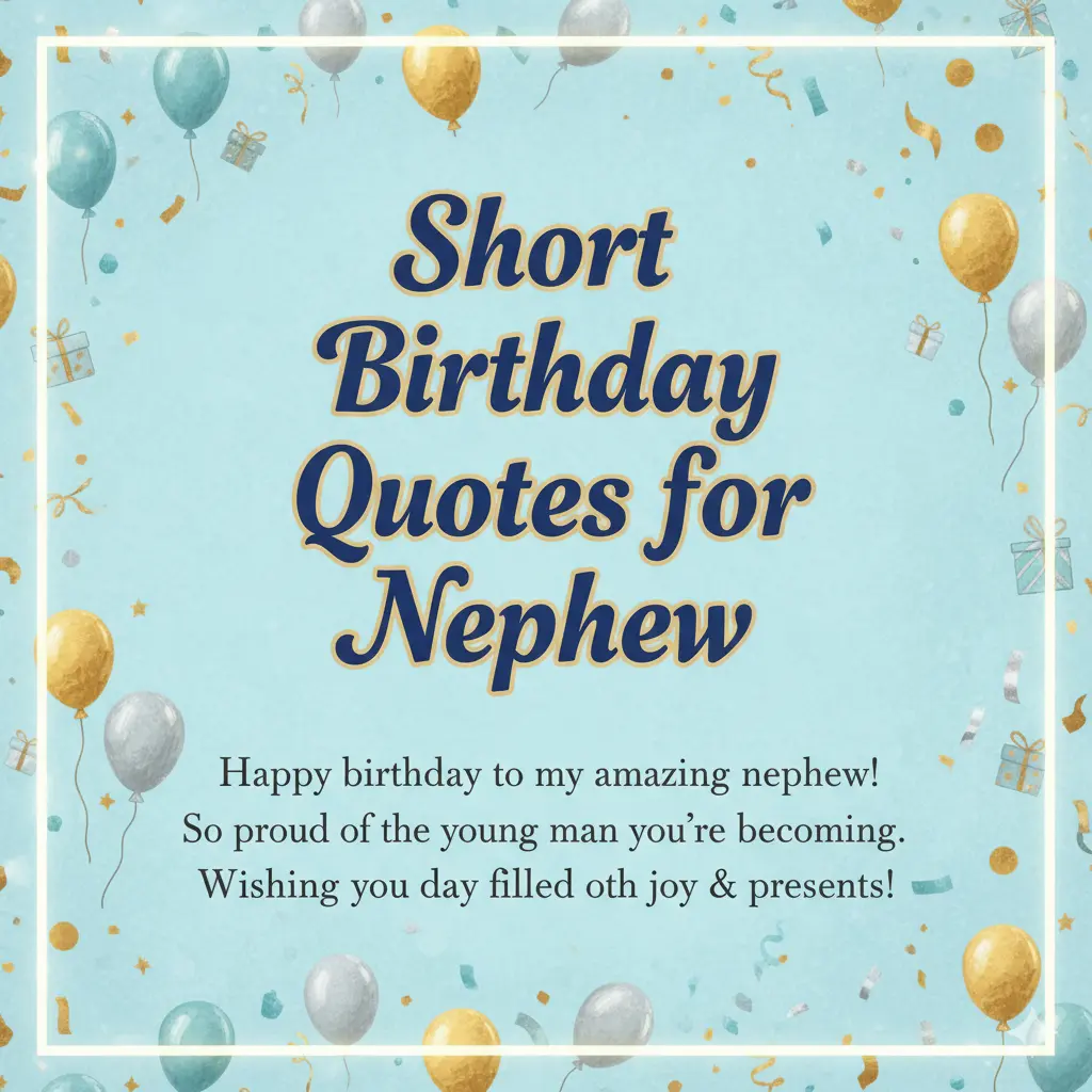 Short Birthday Quotes for Nephew