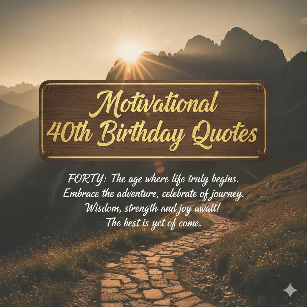 Motivational 40th Birthday Quotes