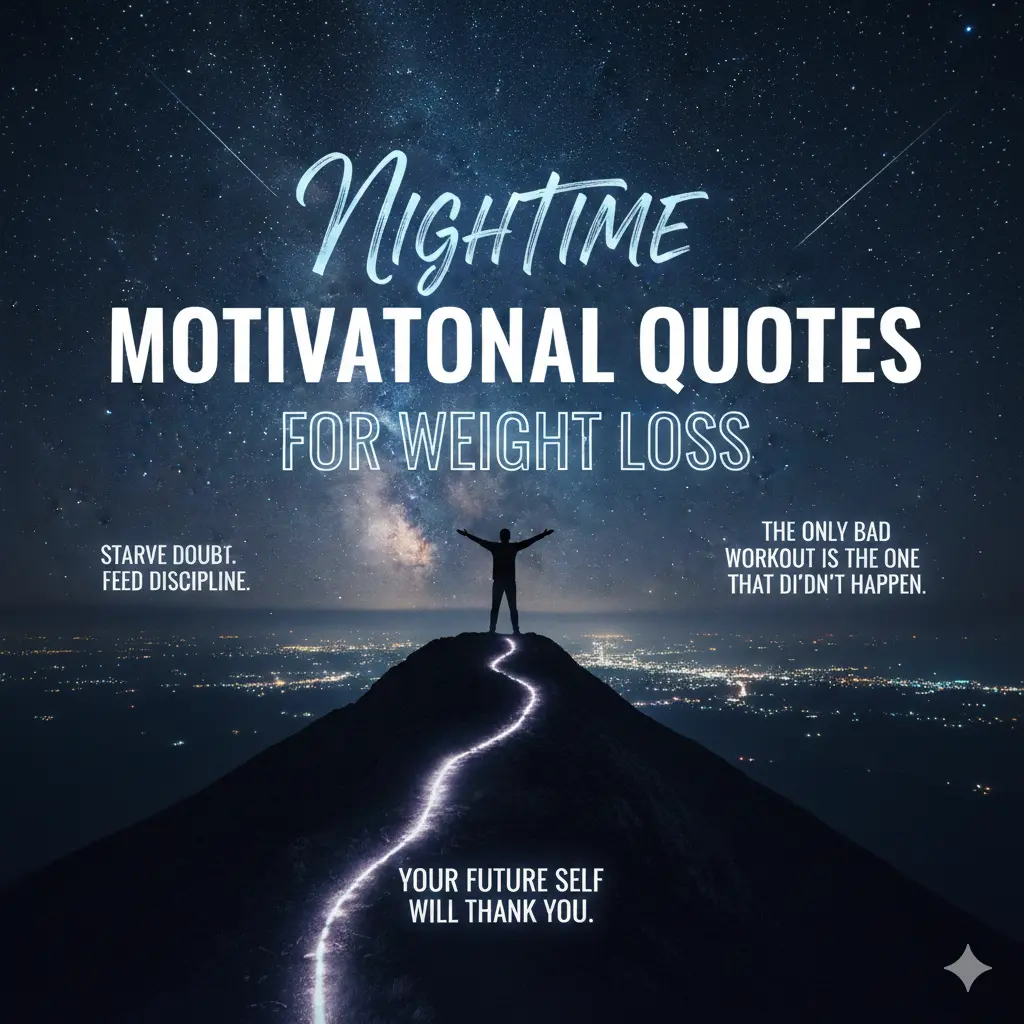 Nighttime Motivational Quotes for Weight Loss
