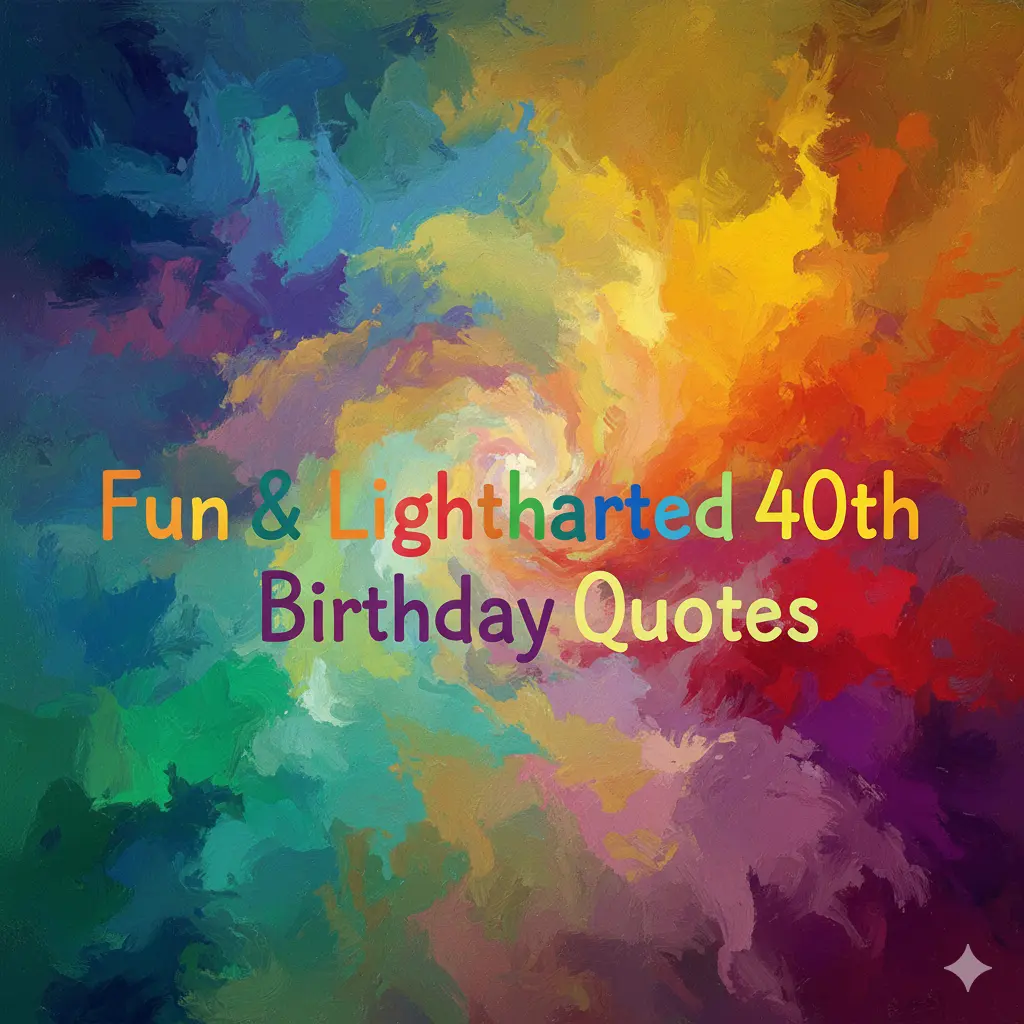 Fun & Lighthearted 40th Birthday Quotes