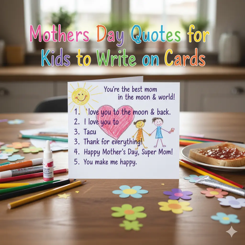 Mothers Day Quotes for Kids to Write on Cards