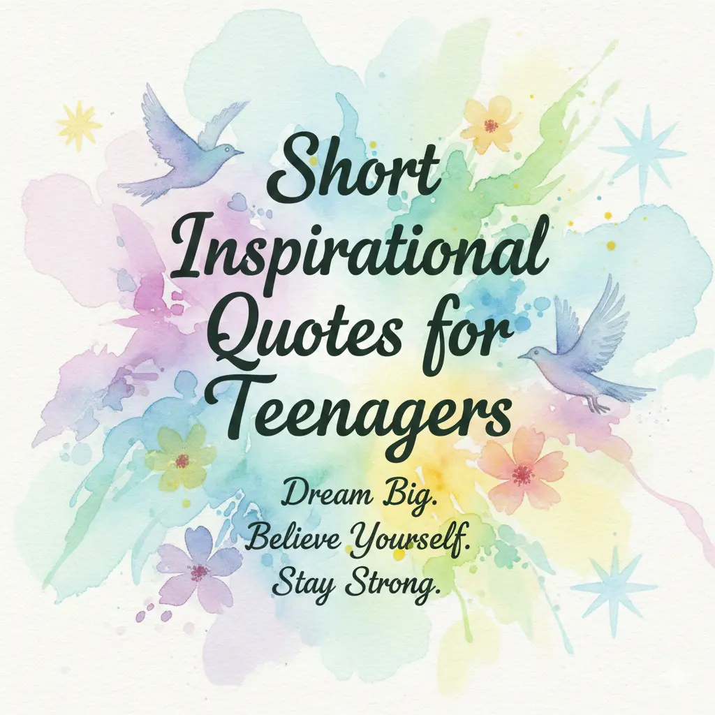 Short Inspirational Quotes for Teenagers