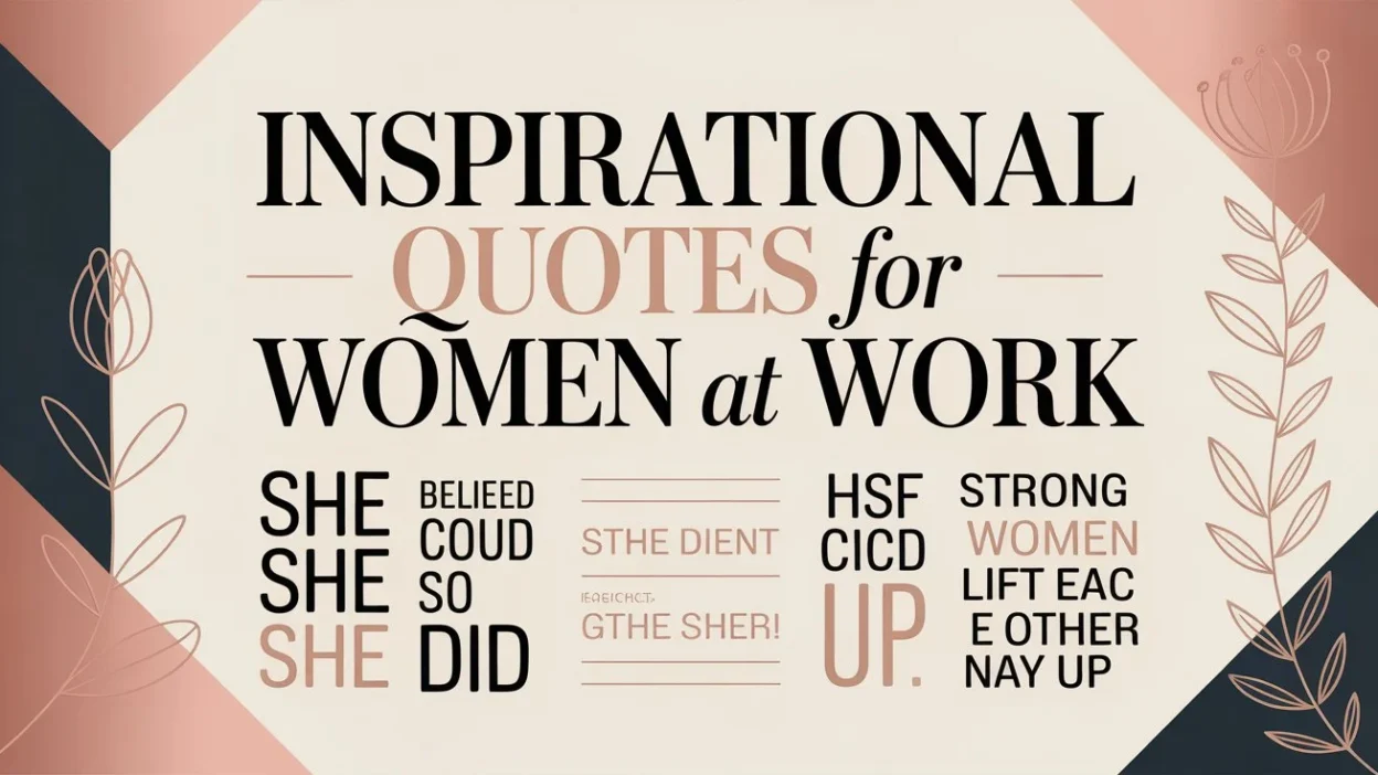 Inspirational Quotes for Women at Work