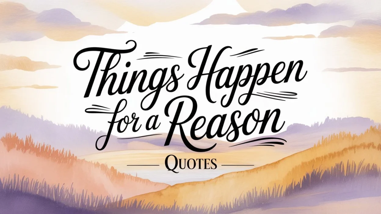 Things Happen for a Reason Quotes