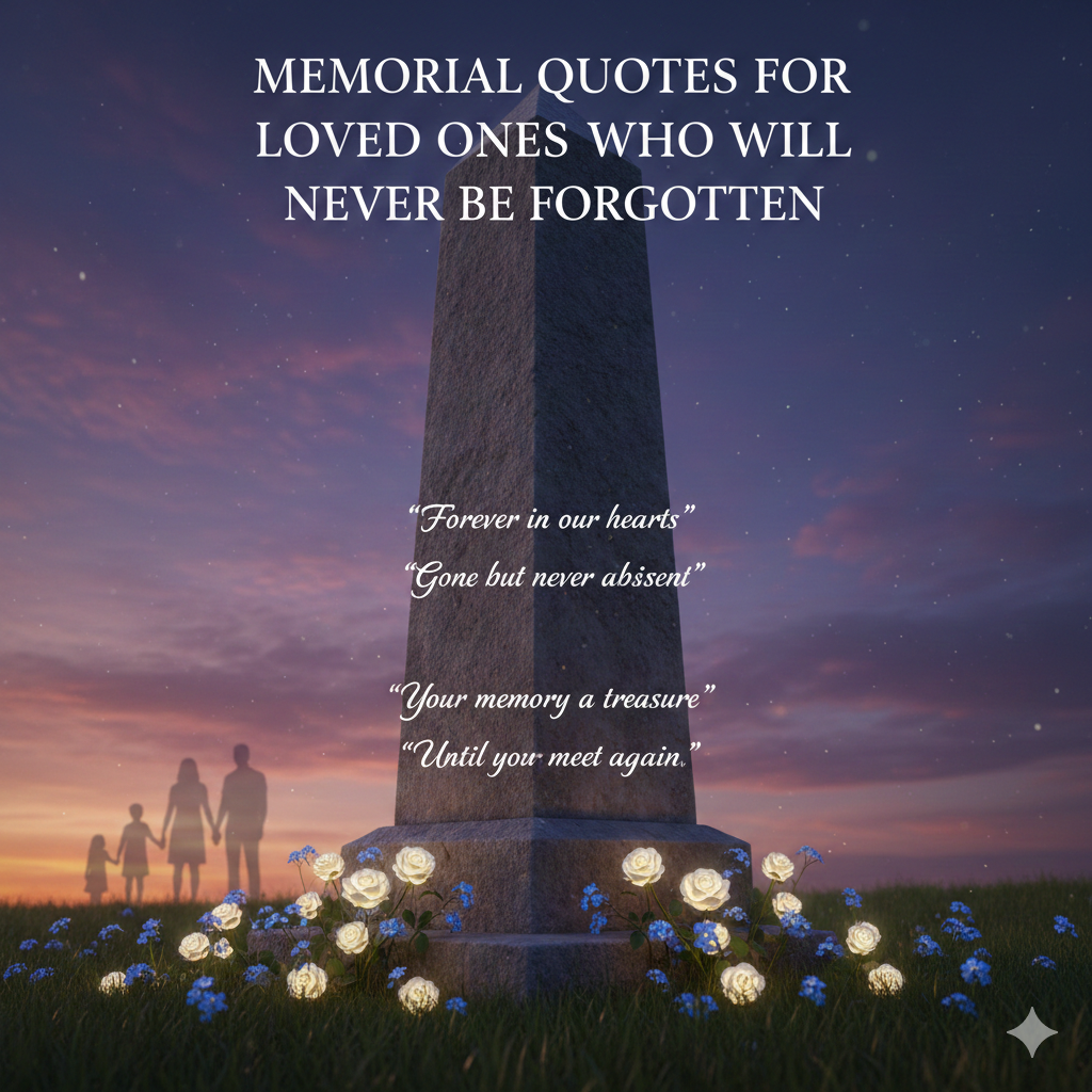  Memorial Quotes for Loved Ones Who Will Never Be Forgotten 