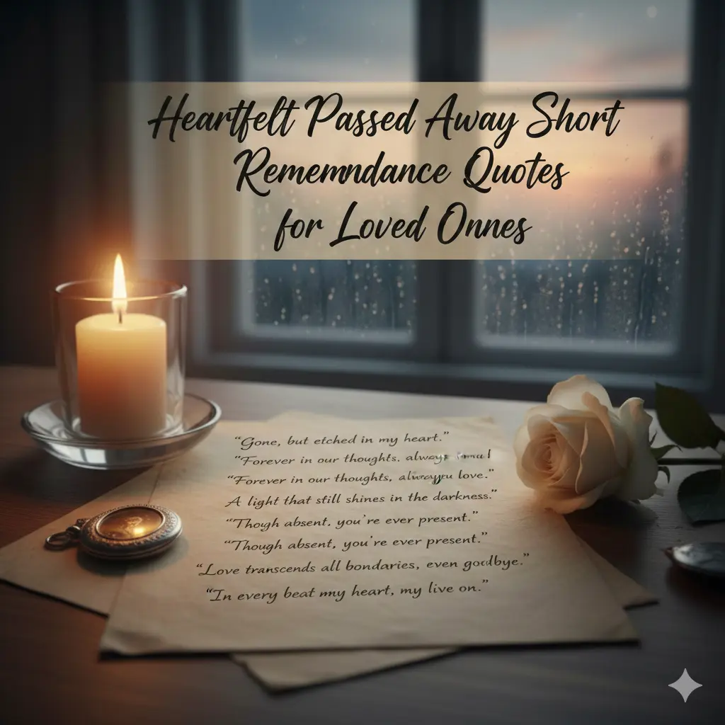 Heartfelt Passed Away Short Remembrance Quotes for Loved Ones