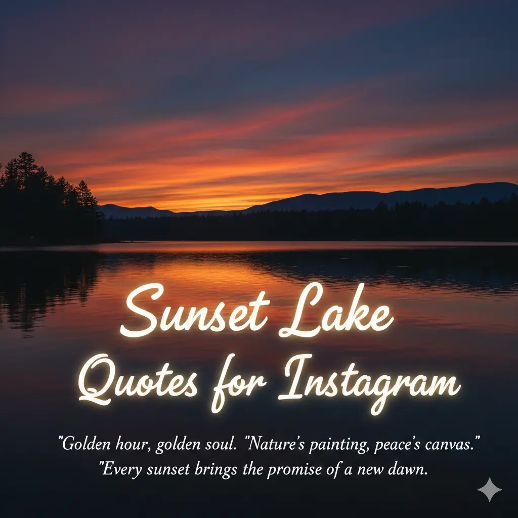 Sunset Lake Quotes for Instagram