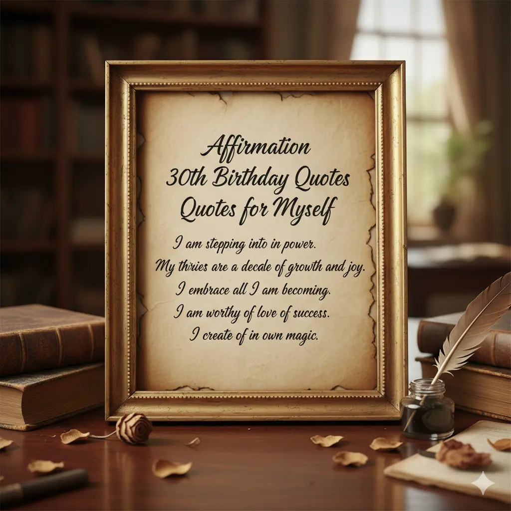 Affirmation 30th Birthday Quotes for Myself 