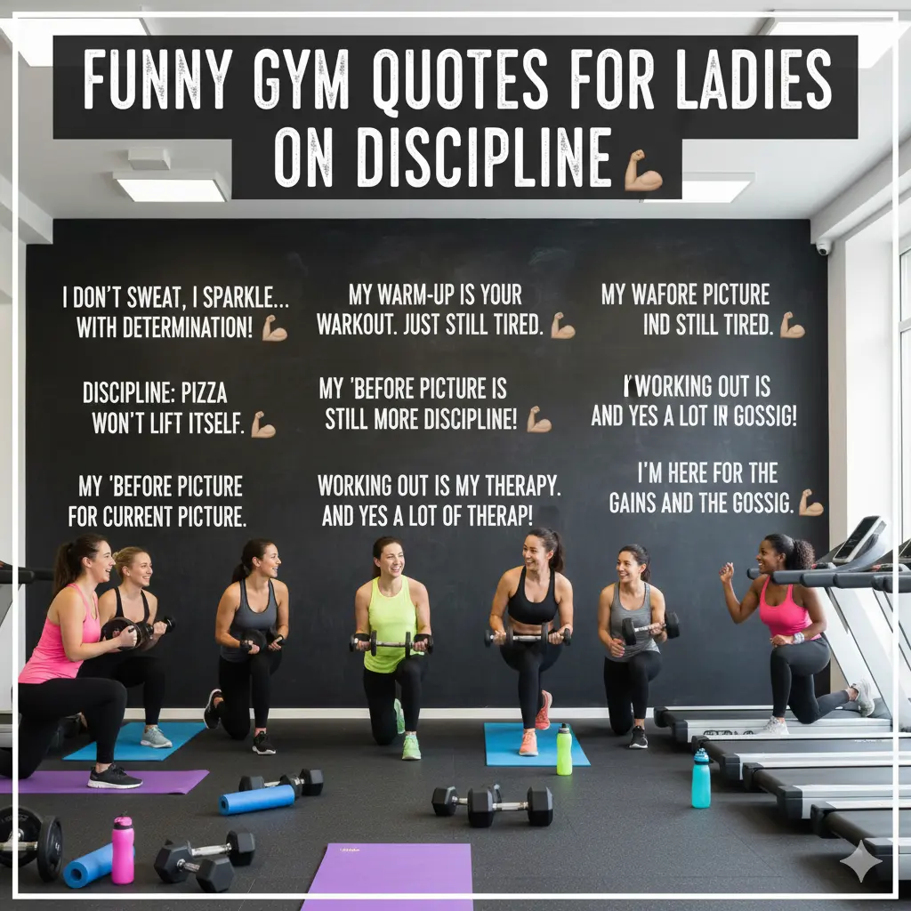Funny Gym Quotes for Ladies on Discipline 
