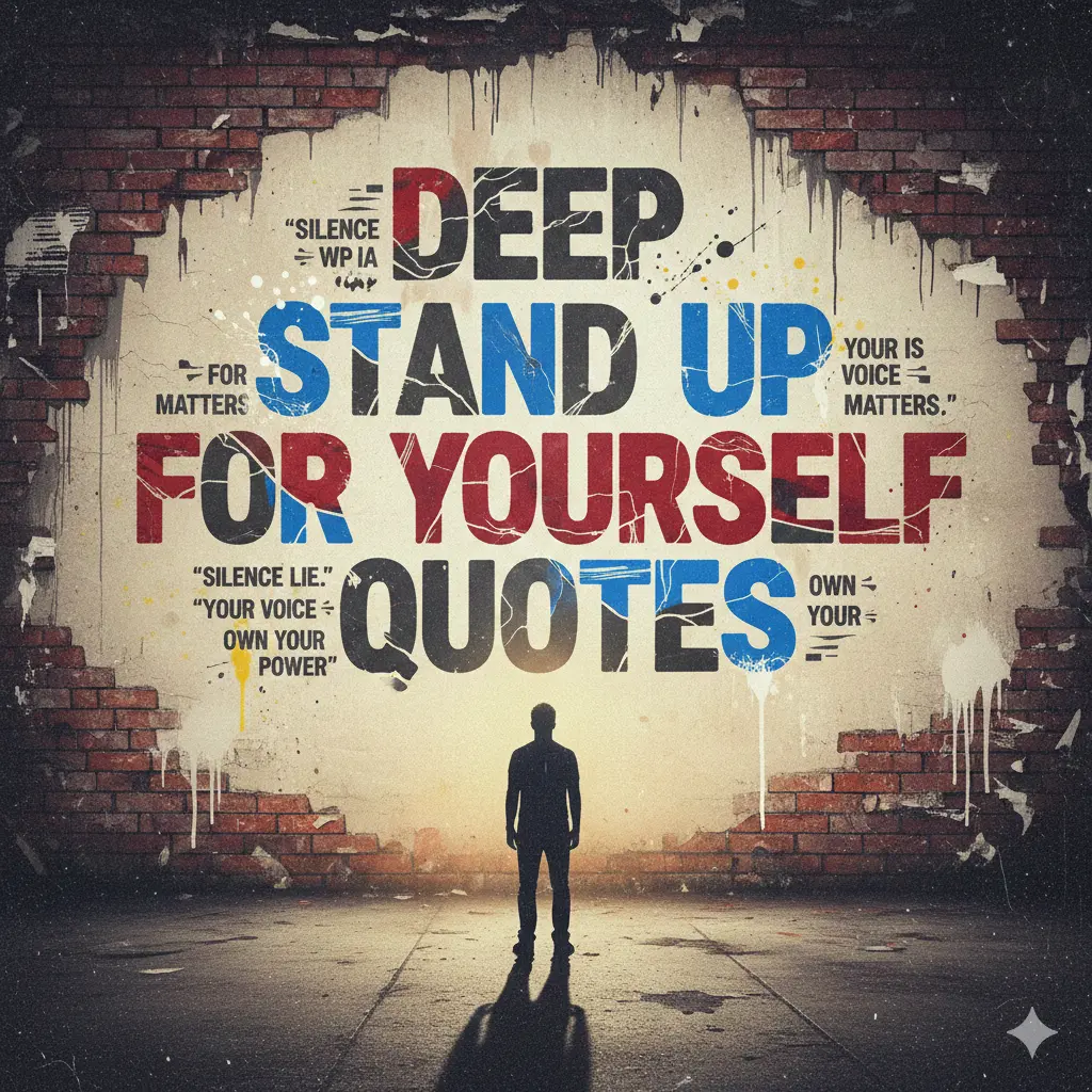 Deep Stand Up for Yourself Quotes