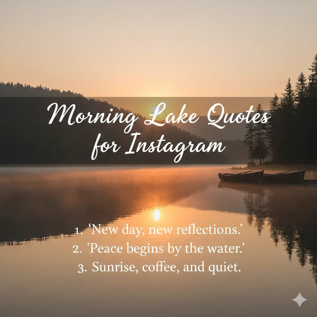 Morning Lake Quotes for Instagram
