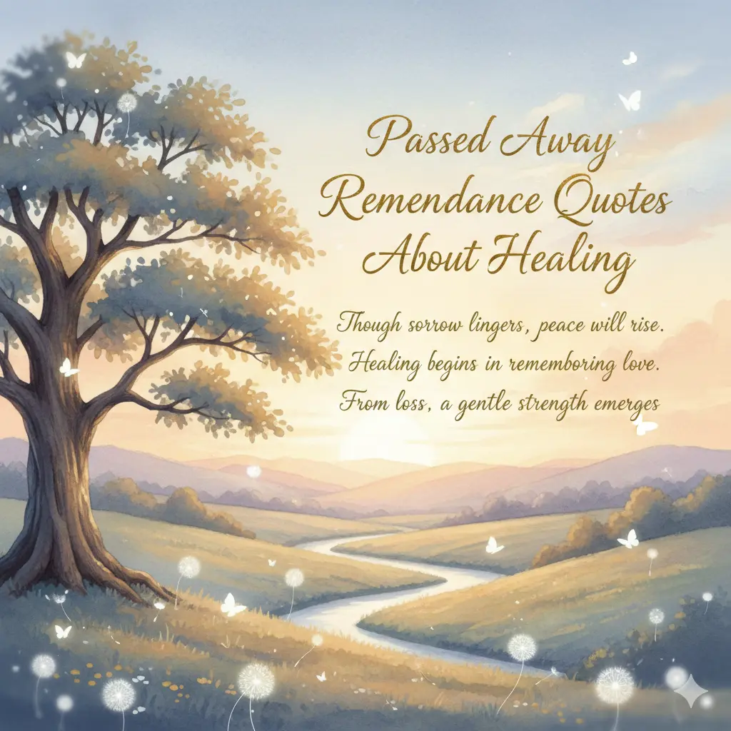 Passed Away Remembrance Quotes About Healing 